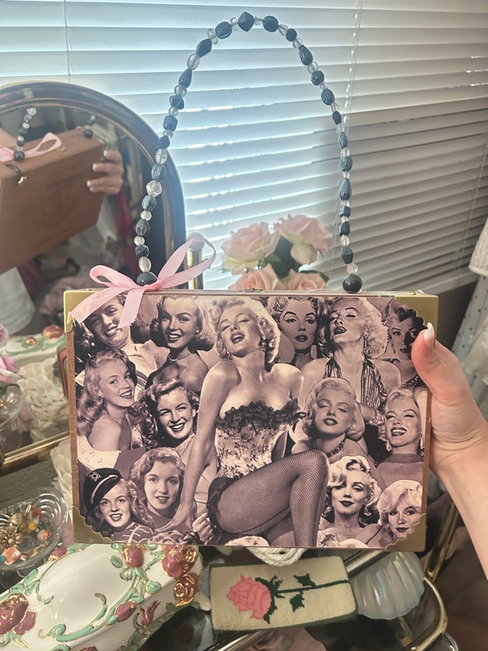 Vintage Marilyn Monroe cigar case turned purse